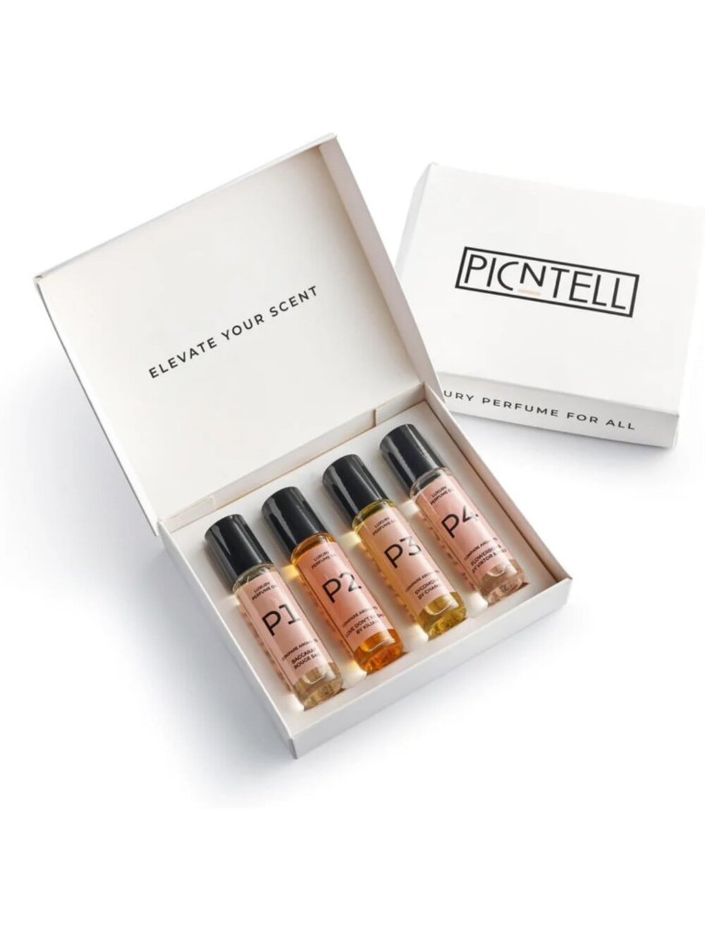 Luxury Roll-On Perfume Oil Gift Set for Women - 4 Iconic Long-Lasting Scents